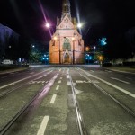Červený kostel v Brně v noci