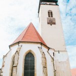 Kostel a zámek v Telči