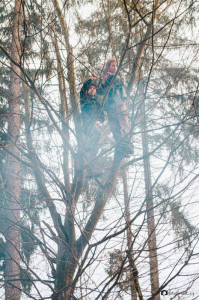 Forest s Romanem na stromě
