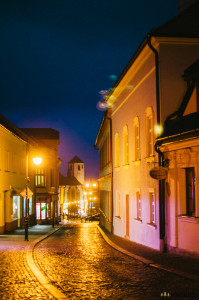 Město Boskovice v noci